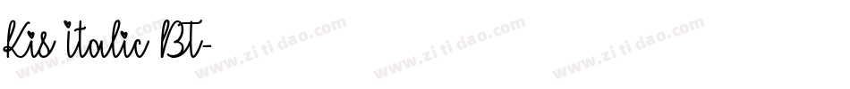 Kis Italic BT字体转换